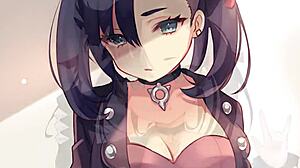 marnie takes control in this pokemon femdom joi session with hentai instructions in pt-br, guiding every stroke to build intense pleasure.