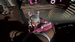 she went live on tv for a wild 3d creampie anal session in hentai style