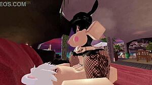Roblox Bunny Goth Girl Fucked Hard in Doggystyle Anime Scene