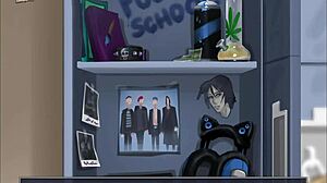 brunette with big tits spreads ass for erotic action in summertime saga 31