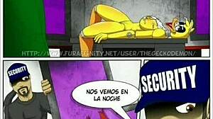 嘿，看看这个狂野色情动漫， featuring 五夜惊魂游戏里的性感反派