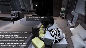 yo this cute roblox catgirl with her big ass finally gave in after days of teasing, rule 34 style