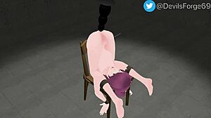 3d hentai bdsm with anal beads training game is crazy 😱