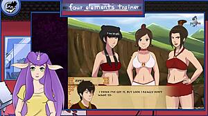 Avatar Last Airbender Four Elements Trainer Pt 31 - Beach Blowjob with Big Tits