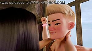 Perv magician babe tries first anal in 3D assfucking