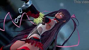 黑丸与莫娜和雪风羔羊在3D规则34动画中表演详细舞蹈动作