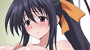 H×ghschool DxD Akeno Hentai Intense Anime Action With Akeno Himejima