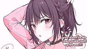 Shinonome Ena gives light femdom jerk off instructions in game. Do you follow her commands?