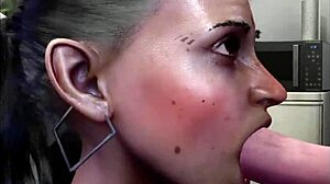 Skinny 43-year-old Indian desi milf surprises in porn casting with blowjob and facial action.