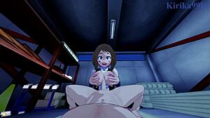 Ochako Uraraka And Mina Ashido In Intense POV Sex From My Hero Academia Hentai With Big Tits Action.