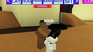 yo this rich emo thot in roblox is banging that big black cock monster in 3d group action