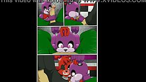 嘿，看看这个狂野色情动漫， featuring 五夜惊魂游戏里的性感反派