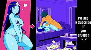 why stop after fucking and cumming inside her big tits all night in this rock paper scissor hentai game gallery?