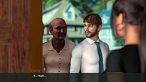 Stepmom Cheating in 3D Game with Old Man Cuckold Scene
