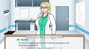 In the first part, a chubby doctor gives his patient a handjob in the hospital.