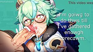 Sucrose的诱人性爱疗法：Genshin Impact第3集手淫指导带口交暗示