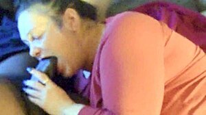 Giving Him That Gawk Gawk With Big Black Cock Deepthroat