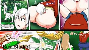 wow, the huger game ch01 - fairy tail parody with giantess growth breast expansion inflation hentai 😍