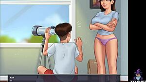 Jenny Handjobs Stepbrother in Summertime Saga