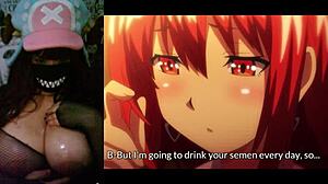 i can’t stop watching this redhead with big tits banging at school - hentai tsundero ep1