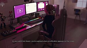 Streamer teases chat with massive tits