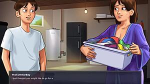 Let's Play Summertime Saga with Debbie in the Basement Scene