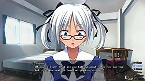 Why does my new little 18+ not-sister from Grisaia no Meikyuu get so wild with blowjobs and pussy fucking in this hentai game?
