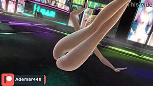 Izumi's pole dance in mmd r-18 style.