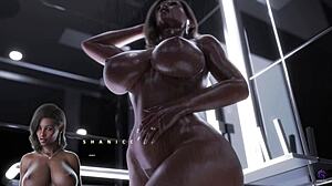Giant busty teacher takes big cock creampie in 3D hentai animation.