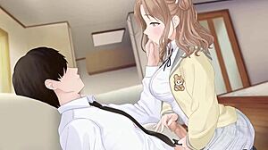 与我前辈制服中的下午放松