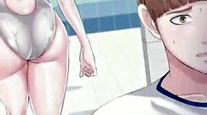 How about this pose in comics webtoon hentai manhwa with sexy student lady