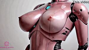 我让你用我的高级性爱机器人身体，在近距离POV中射在我巨大的乳房上