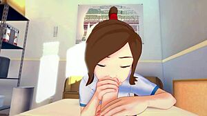 Avatar Hentai with Ty Lee Practicing Blowjob
