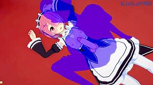 Ram and Rem share intense emotional sex in Re Zero hentai.