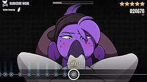 In beatbanger volume 2, zoe unleashes FURRY ANIME action in game mode