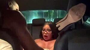 why is this married japanese girl getting fucked by huge black cock in the car while her cuckold fiance drives and watches - lina nakamura john coffee