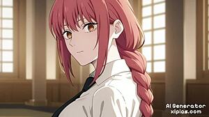 I feel drawn to this Makima Chainsaw Man compilation with her sexy naked poses in anime style