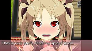 What happens when a cold vamp gives an intense handjob leading to massive cum explosion in hentai