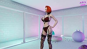 Can This Redhead Handle Deepthroat Blowjob, Doggystyle Riding, And Creampie In Hardcore Anime Game Episode 8?