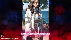 Digital divas 4 uncensored ai seduces with big booty and curvy outfits.