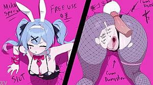 Hey, watch this Azur Lane rabbit girl take creampie through gloryhole in anal costume action.