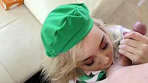 why does this teen crave rimming old monster cock with petite blowjob action