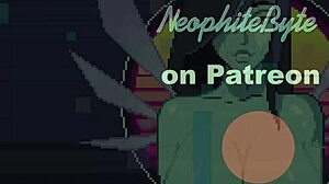 in a retro game world a powerful demon takes control over seris through intense battles