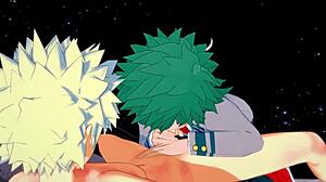 imagine deku and bakugou from boku no hero getting into that intense anal blowjob session as heroes