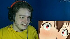 Watching the animation where boobs bounce in episode 01.