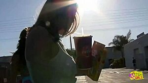 Sexy brunette discovers a pretty blonde for her first girl kiss in intimate moment