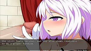 Heroine In Tales Of The Sacred Sword Hero 5 Moans As Big Cock Cums On Her Tits And Ass