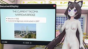 oh man, i'm this naked vtuber diving into why the tacoma narrows bridge collapsed with that wild pendulum amplitude in the wind