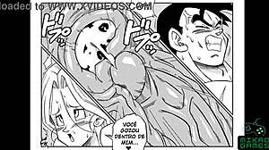 Oh man, Gohan and Bulma are getting wild in that Dragon Ball parody with androids around