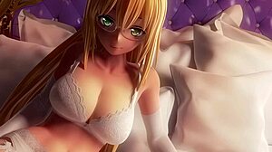 金发美女穿白内衣猛烈口交和骑乘！